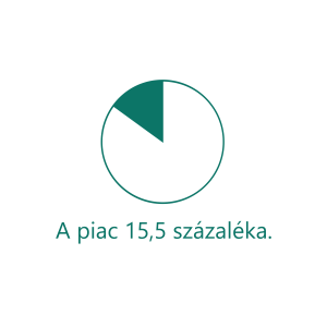 15,5 százalékos piaci részesedés